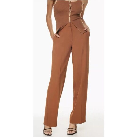 Wilfred Brown Straight Leg Pants - Picture 1 of 7